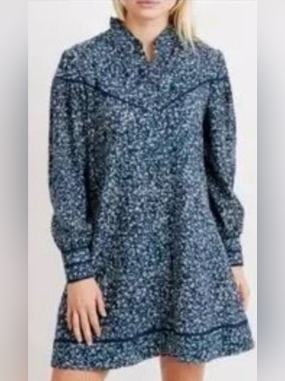 Mirth Montrose Blue Thistle Short Dress M NWT Pockets Boho Relaxed Fit